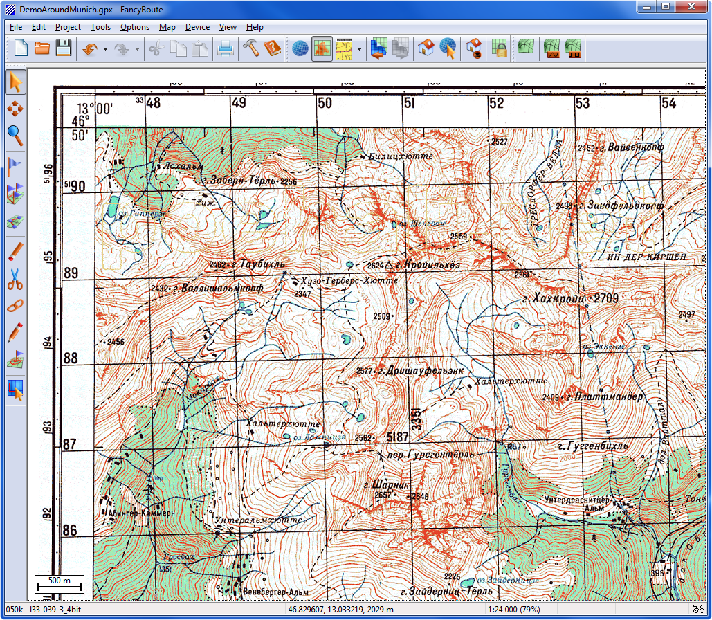 FancyRoute calibrated rastermap